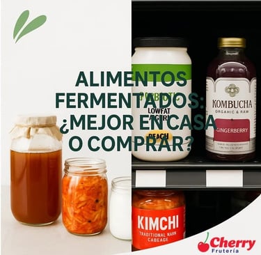 Comparativa alimentos fermentados caseros y comerciales