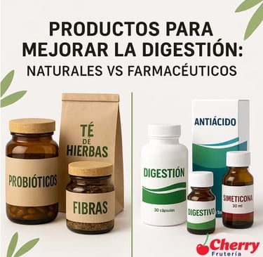 Comparativa productos digestivos naturales y farmacéuticos