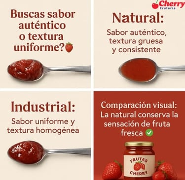 Comparativa de ingredientes naturales vs industriales
