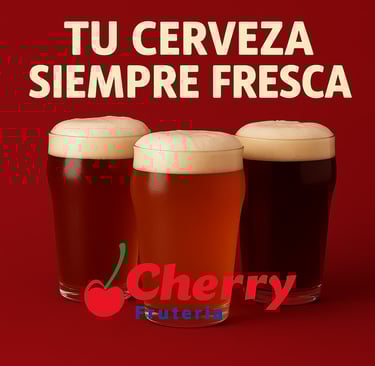 Iconos de lúpulo, malta y frutas