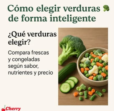 Tabla comparativa de precio, sabor y nutrientes