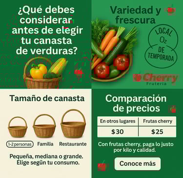 Tabla comparativa de tamaño y precio