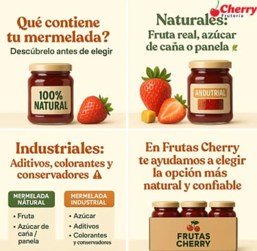 Mermeladas con textura natural vs industrial