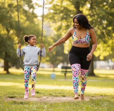 At Little Lanivy, we offer matching activewear and accessories for mothers and daughters. Personaliz