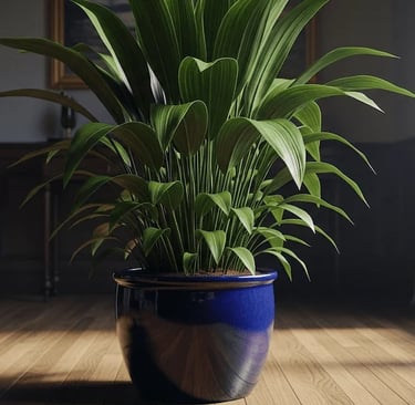 Aspidistra en salón, frondosa