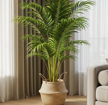 Palma areca en salón luciendo esplendorosa