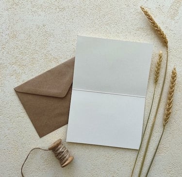 A blank card and envelope