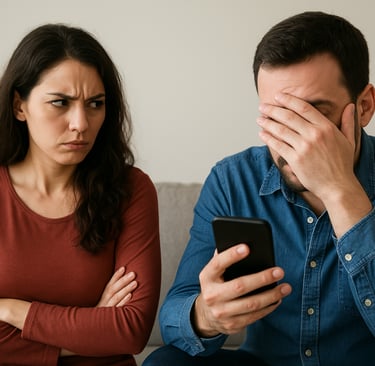 desconfiança no relacionamento por mensagens de WhatsApp