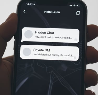 Traição virtual: mensagens escondidas em aplicativos