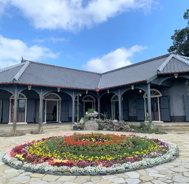 Glover Garden in Nagasaki, featuring Western-style residences from the Meiji era overlooking Nagasak