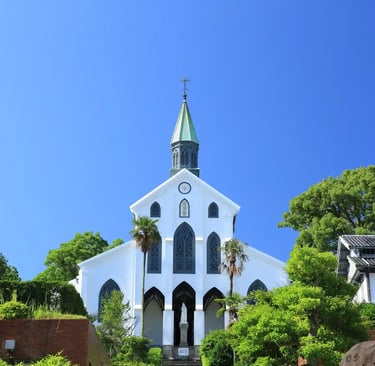 Oura Cathedral in Nagasaki, Japan’s oldest surviving Christian church, associated with the discovery