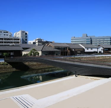 The front gate of Dejima, the historic Dutch trading post in Nagasaki