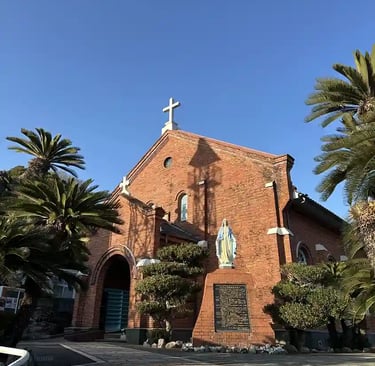 Kurosaki Church in Nagasaki, a wooden Catholic church built for local Hidden Christian communities n