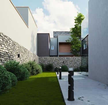 Buitengevel in verschillende kleuren