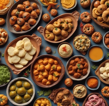 A display rack filled with various flavored snack packets, mainly chips from brands like Lay's and Kurkure, arranged in a colorful and visually appealing manner.
