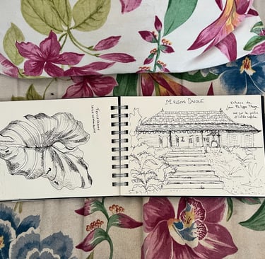 Croquis à la main d'Aliénor Crépin, fondatrice de HOJE STUDIO