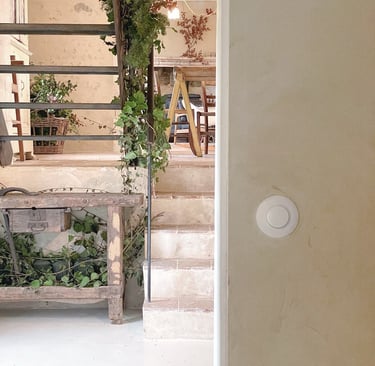 interior farmhouse, metal stairs, normandy, le Perche, French cottage, countryhome, Airbnb