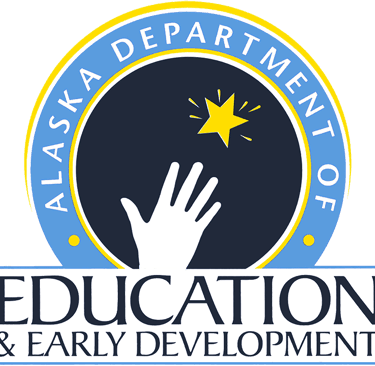 LOGO: Dept of Ed and Early Development hand in a circle, reaching for a star.