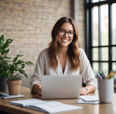 woman wearing black crew-neck shirt