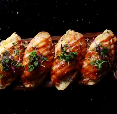 Crab Toast on French Baguette at Cloud 9 Las Vegas