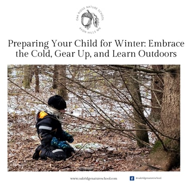 a child playing in the woods