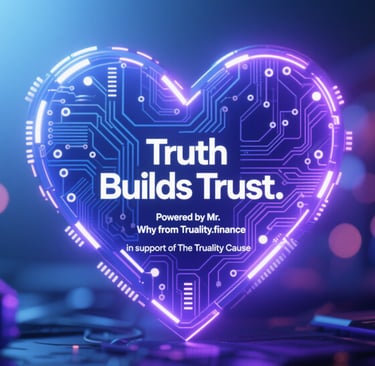 a heart shaped circuit board with the words truth builds trust