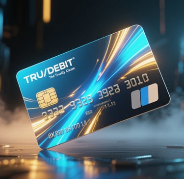 a TRUDEBIT card from truality in support of the truality cause