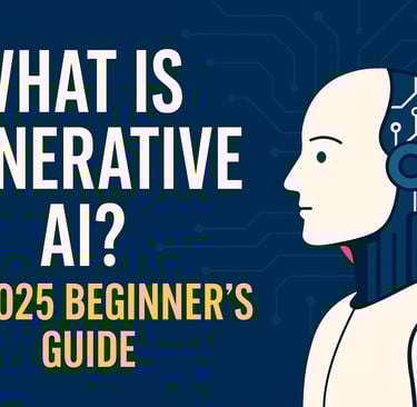 a robot with a headphones and a headphones on it, with the words