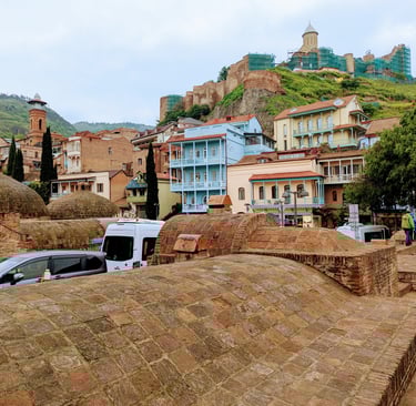 sulgur bathes and Old town in Tbilis Georgia