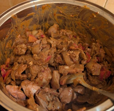 cooked goose livers from Central market hall in Budapest Hungary