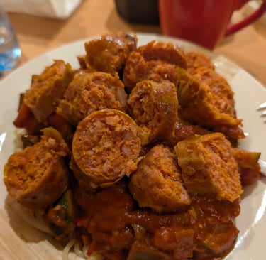 Local Hungren sausage from Central Market Hall in Budapest, Hungren