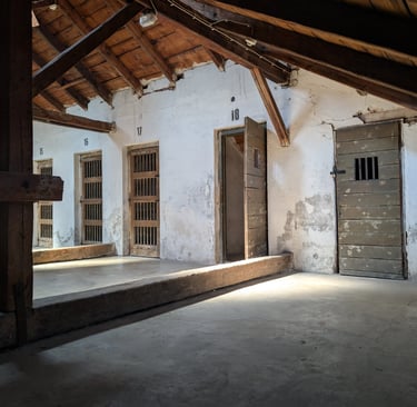the isolation cells at Nazi Concentration Camp "Red Cross” in NIs Serbia