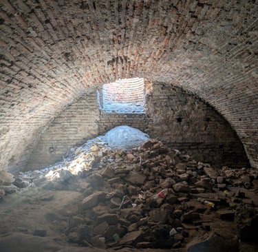 undergound ruins in the Fortess os Nis in Nis Serbia