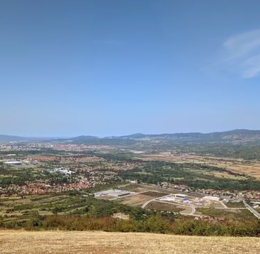 a city view from Park Niska Banja in Nisk Banja, Serbia