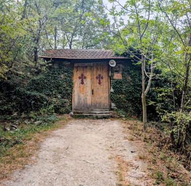 the gate at Monastery of Saint Nikola Shishevo North Macedonia 
