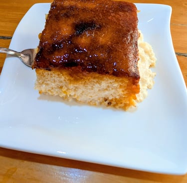 Trileçe, three milks cake from Tako Mako Cafe in Skopje North Macedonia 
