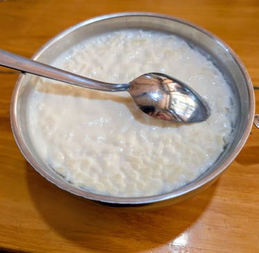 sutlijaç, rice pudding from Tako Mako cafe in Skopje North Macedonia 