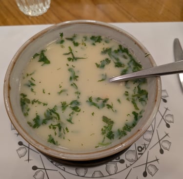 chikhirtma soup from Salobie Bia in Tbilisi Georgia 
