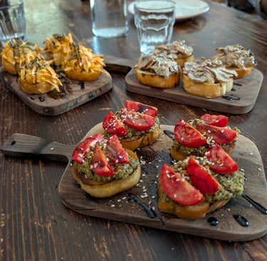 bruschetta from Chaduna in Tbilisi Georgia 