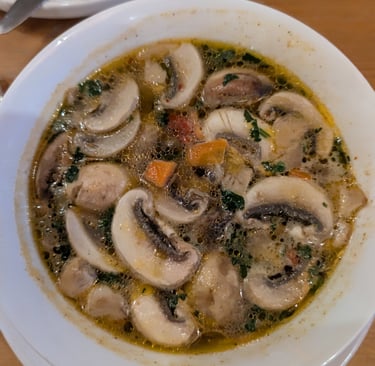 mushroom soup from Gala in Kutaisi Georgia 
