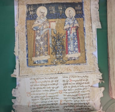 medieval manuscript from Kutaisi State Historical Museum in Kutiaisi Georgia