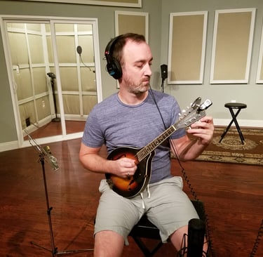 Ryan Bull plays mandolin