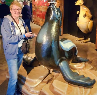 Lady finds the Guinness Seal in Dublin, Ireland
