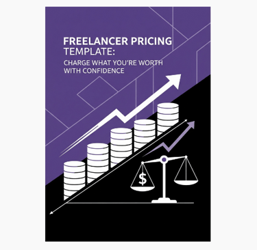 A book cover for Freelancer Pricing Template