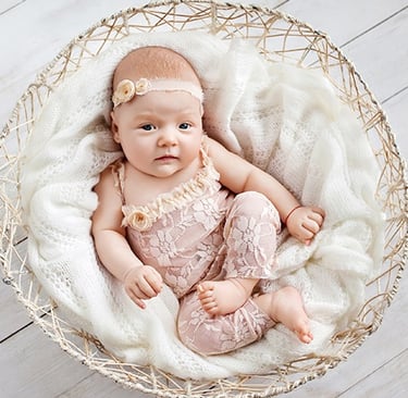Baby with headband
