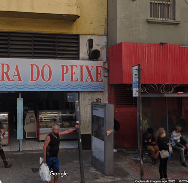 Faixada da loja teixeira do peixe no centro de BH