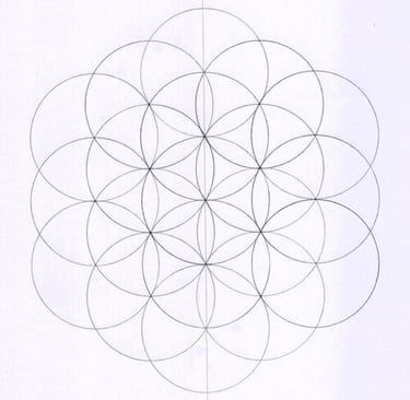 konjunto hand drawn illustration of underlying geometry of nexus pattern