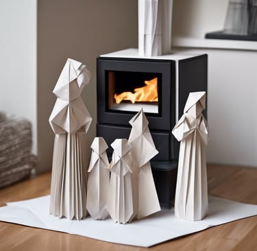 Chimenea de leña con horno