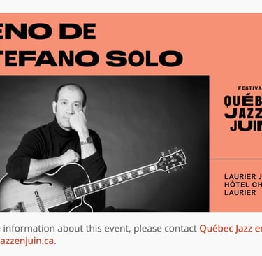 Festival Québec Jazz en Juin - Laurier Jazz Club - Hôtel Château Laurier - Reno De Stefano Solo
