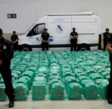 Espanjan poliisi 10 tonnia kokaiinisaalis